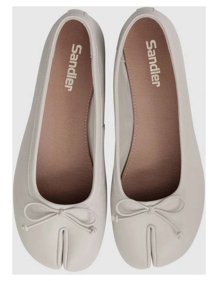 Edwina Split-toe Tabi Ballet in Bone Leather image 2