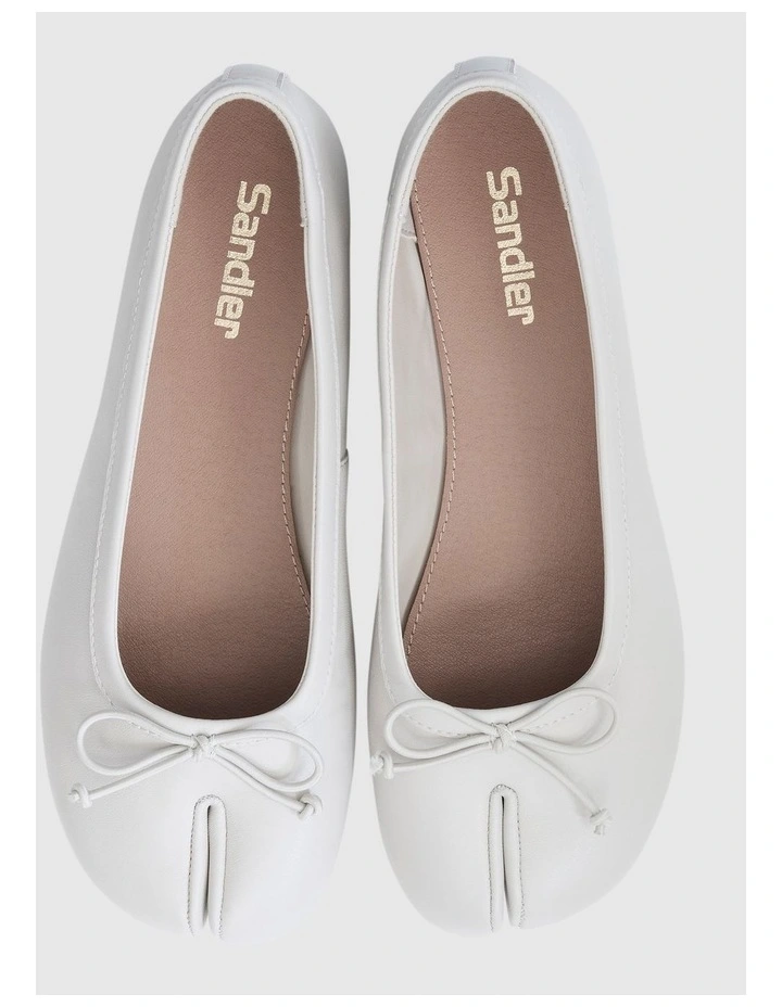 Edwina Split-toe Tabi Ballet in Bone Leather image 5
