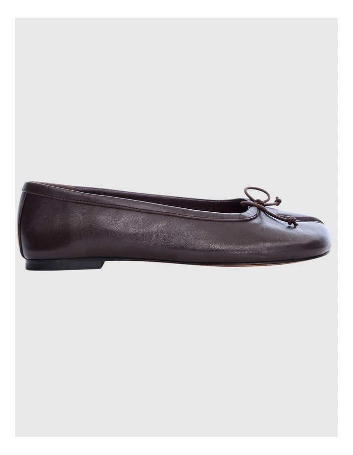 Edwina Split-toe Tabi Ballet in Chocolate Leather image 1