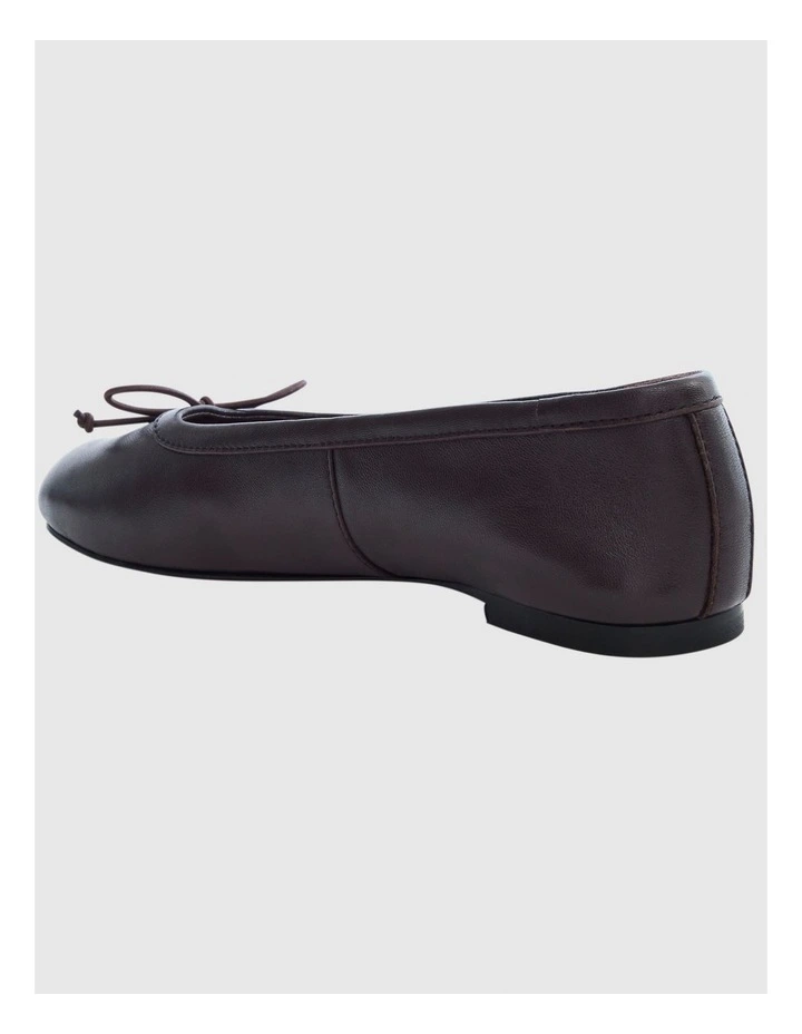 Edwina Split-toe Tabi Ballet in Chocolate Leather image 3