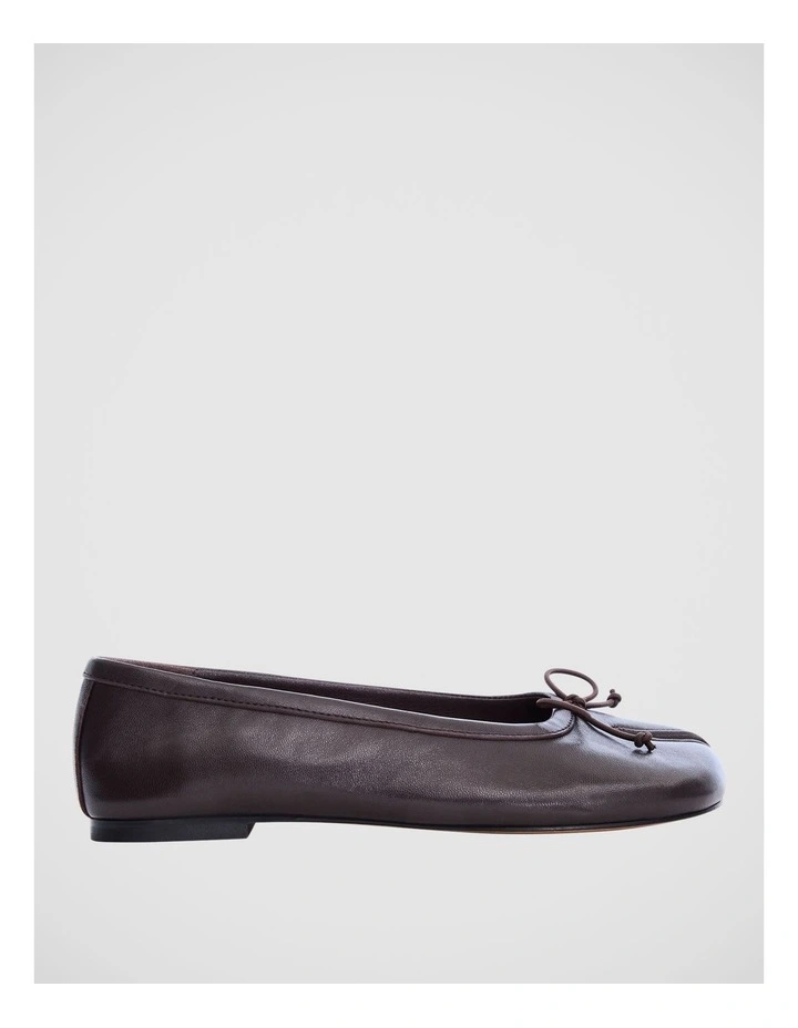 Edwina Split-toe Tabi Ballet in Chocolate Leather image 3