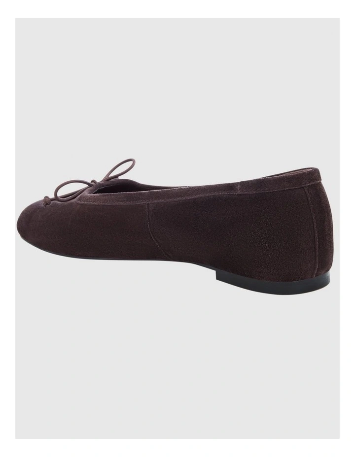Edwina Split-toe Tabi Ballet in Chocolate Suede image 3