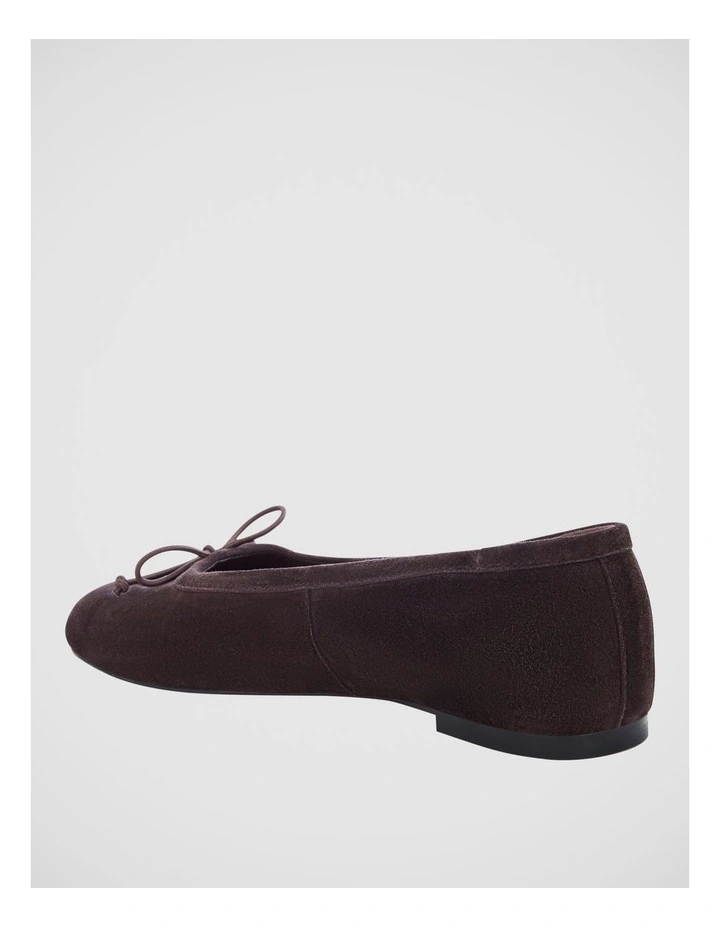 Edwina Split-toe Tabi Ballet in Chocolate Suede image 4