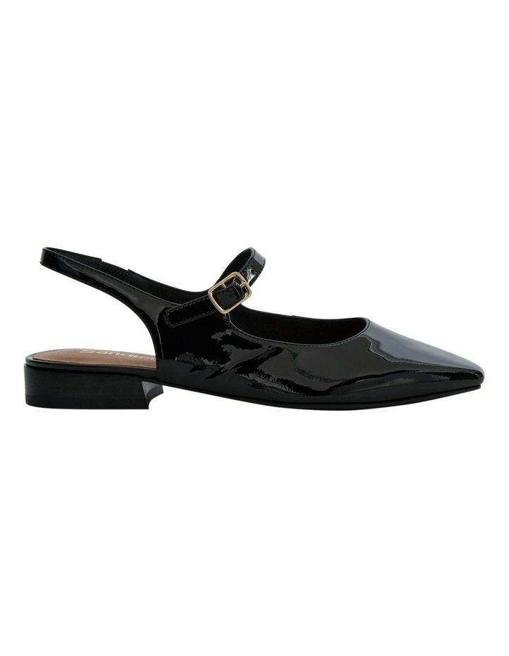 Everly Flat Shoes in Black Patent Leather image 1