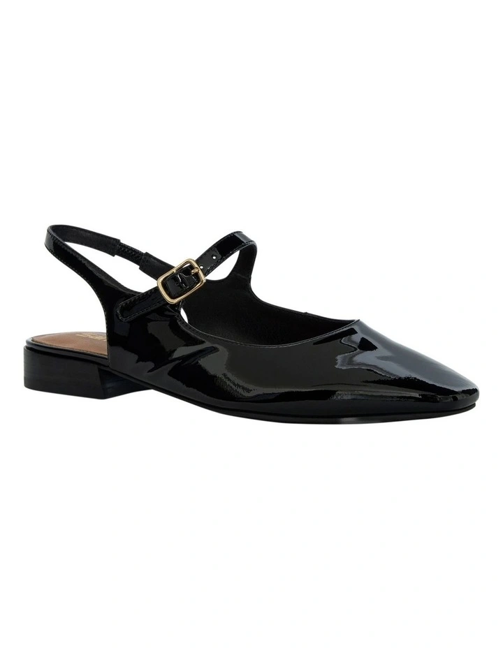 Everly Flat Shoes in Black Patent Leather image 2