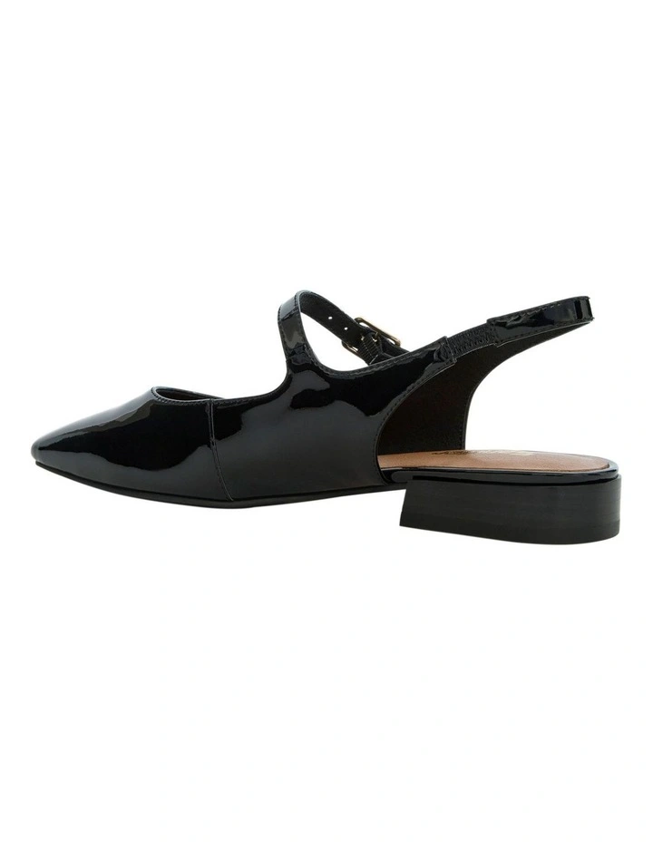 Everly Flat Shoes in Black Patent Leather image 3