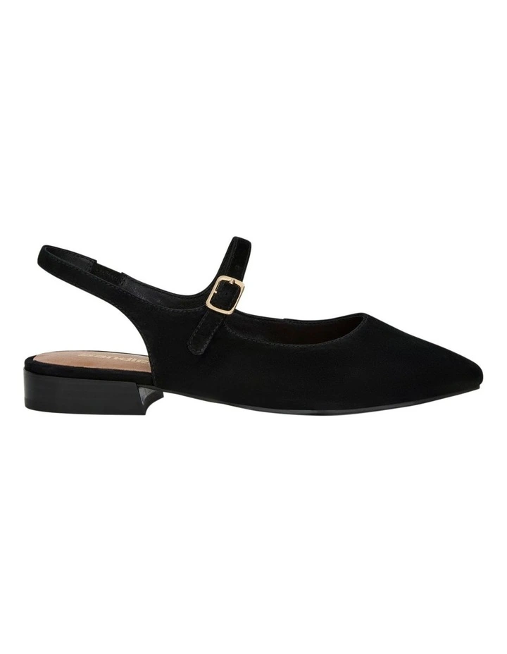 Everly Flat Shoes in Black Suede Leather image 1