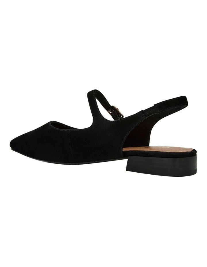 Everly Flat Shoes in Black Suede Leather image 3