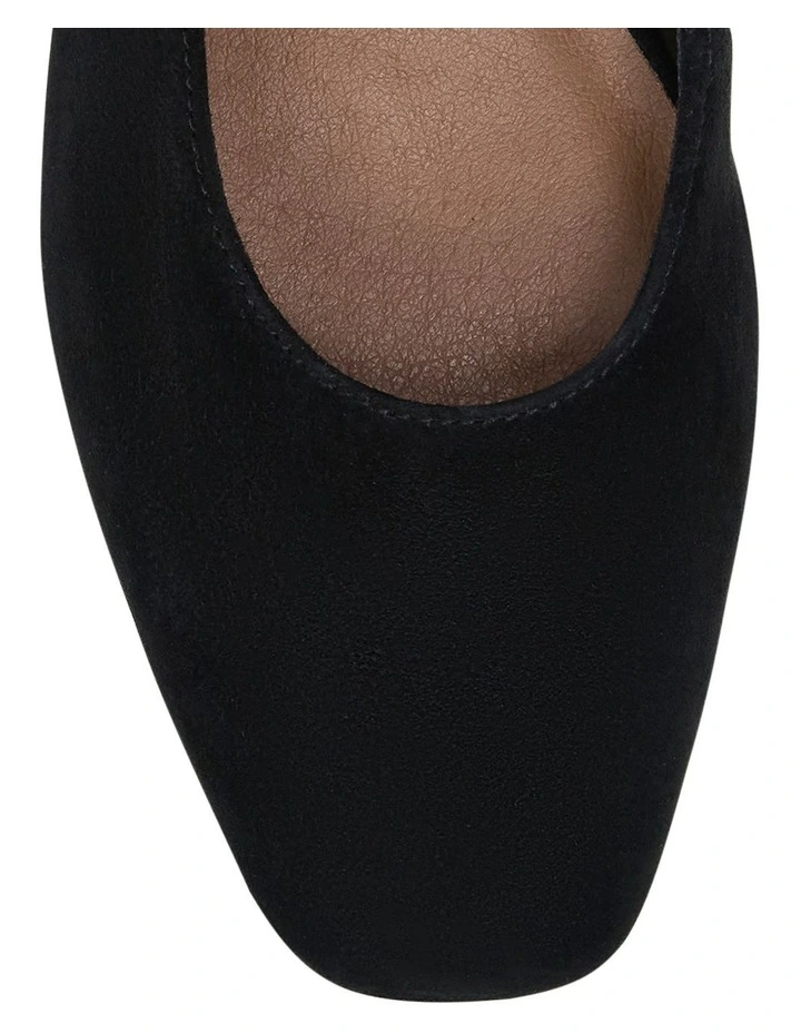 Everly Flat Shoes in Black Suede Leather image 4