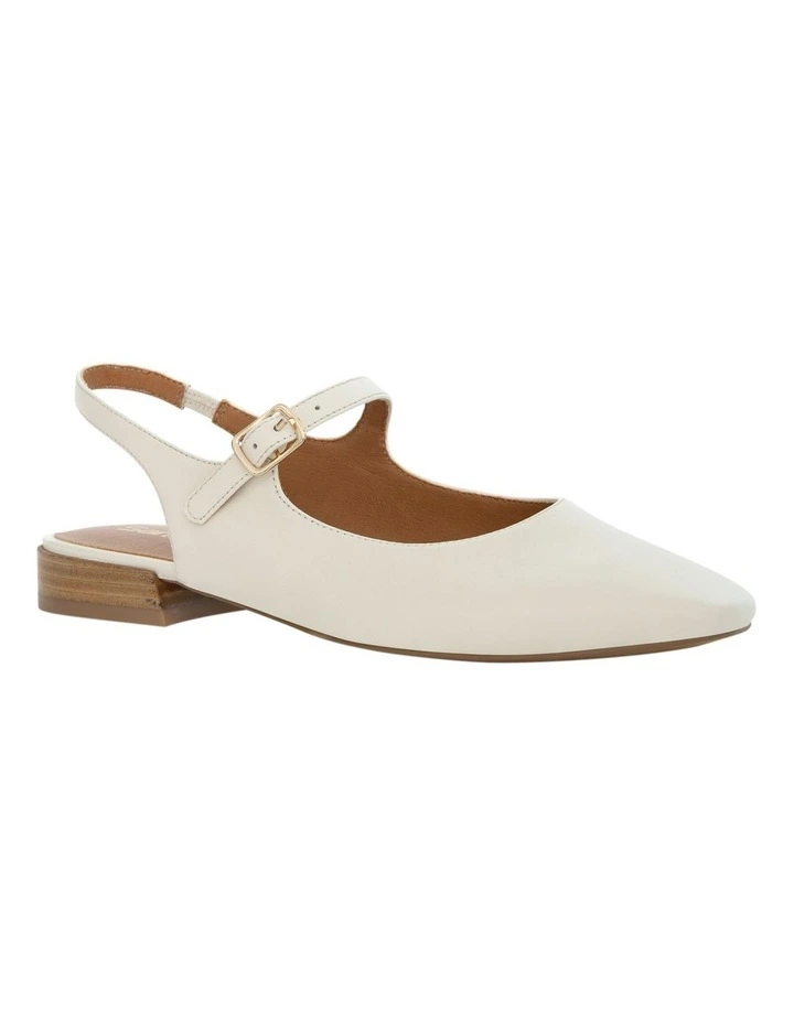 Everly Flat Shoes in Bone Leather image 2