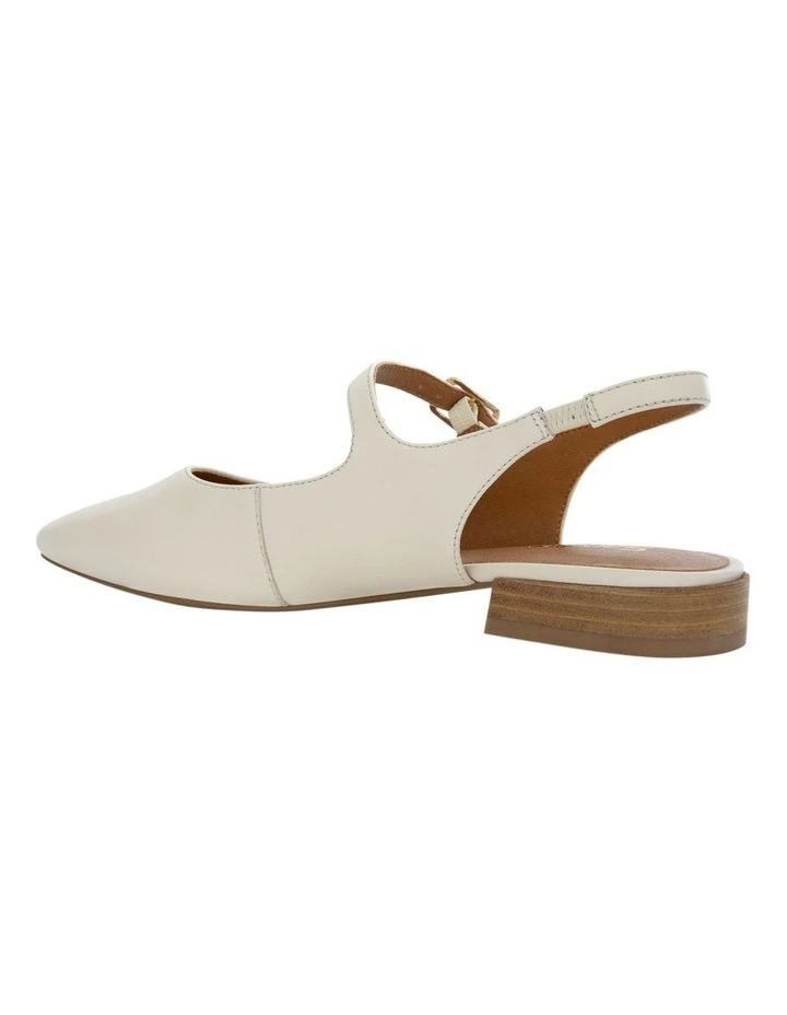 Everly Flat Shoes in Bone Leather image 3