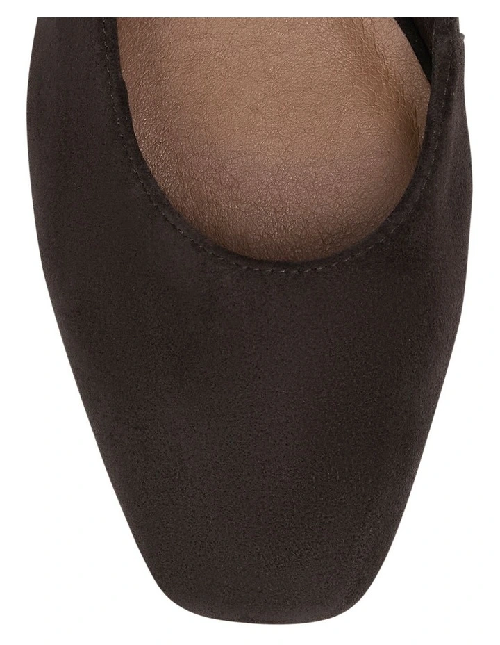 Everly Flat Shoes in Chocolate Suede Leather image 4