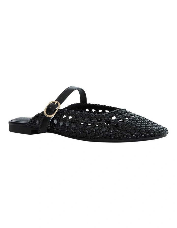 Mirabel Ballet Flats in Black Weave image 2