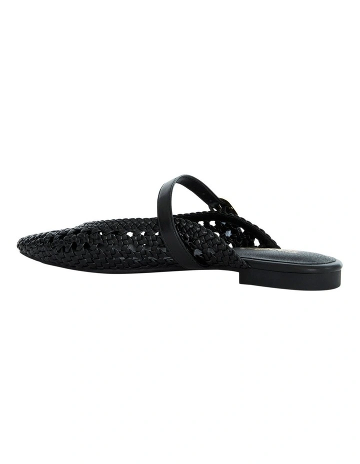 Mirabel Ballet Flats in Black Weave image 3