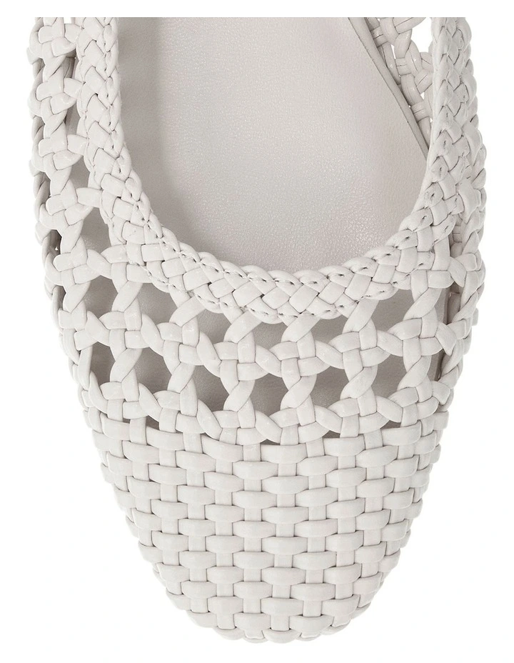 Mirabel Ballet Flats in Bone Weave image 4