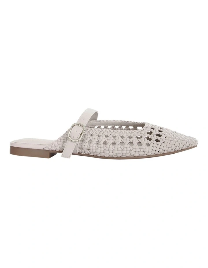 Mirabel Ballet Flats in Off White Weave image 1