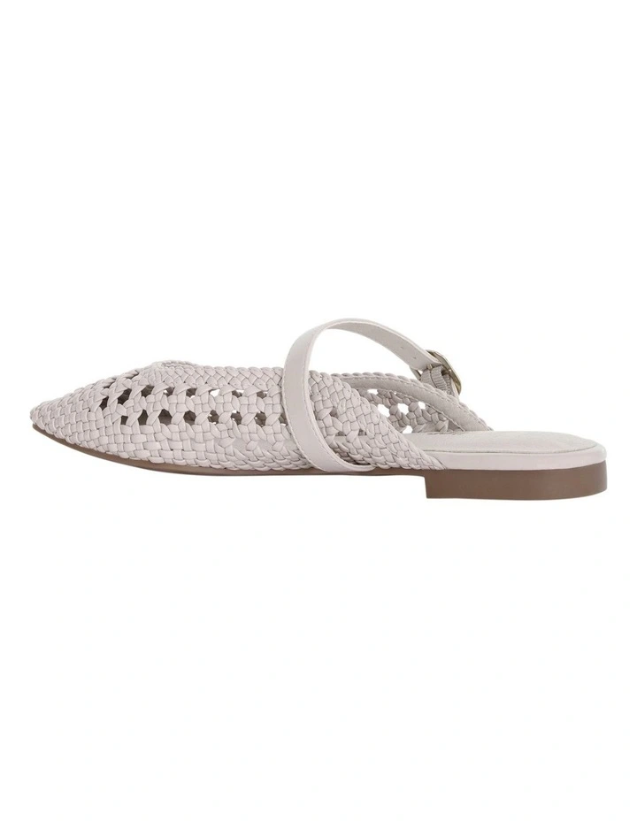 Mirabel Ballet Flats in Off White Weave image 3