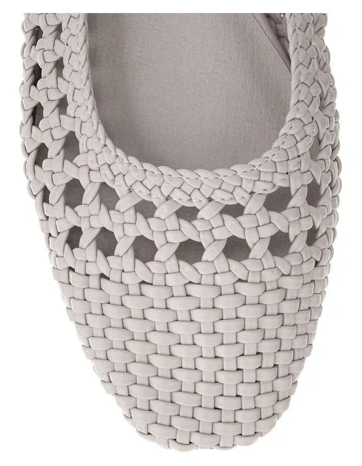 Mirabel Ballet Flats in Off White Weave image 4