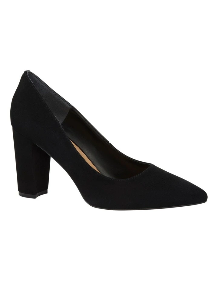 Lyric Black Suede Heeled Shoes image 2