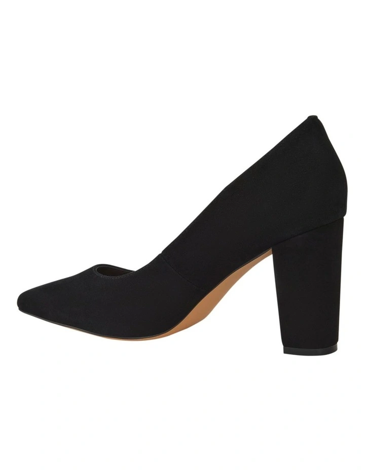 Lyric Black Suede Heeled Shoes image 3