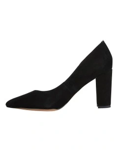Lyric Black Suede Heeled Shoes
