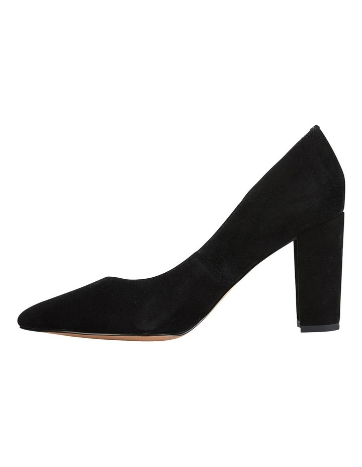 Lyric Black Suede Heeled Shoes image 1