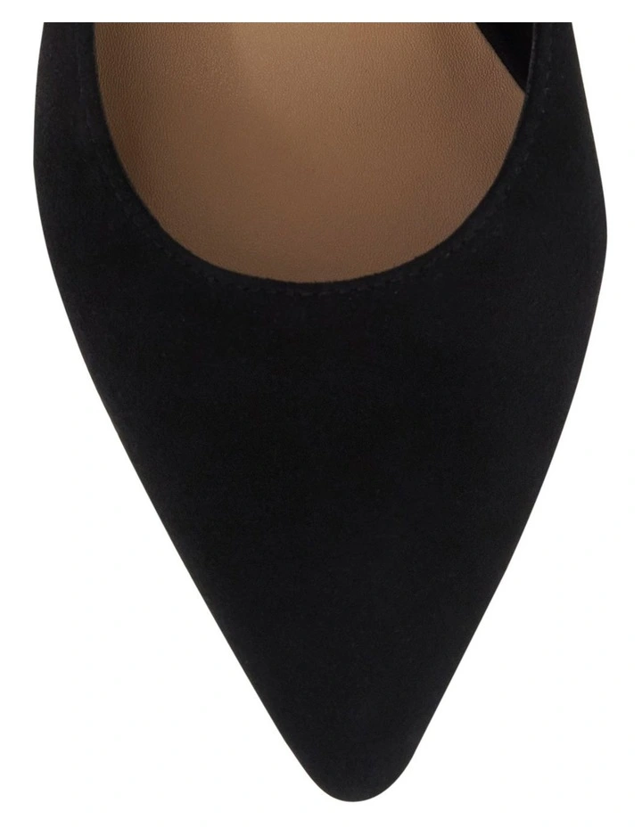 Lyric Black Suede Heeled Shoes image 4