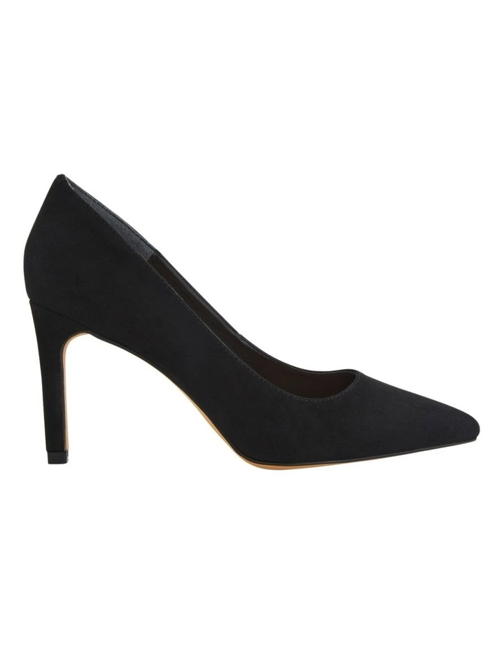 Octavia Black Suede Heeled Shoes image 1