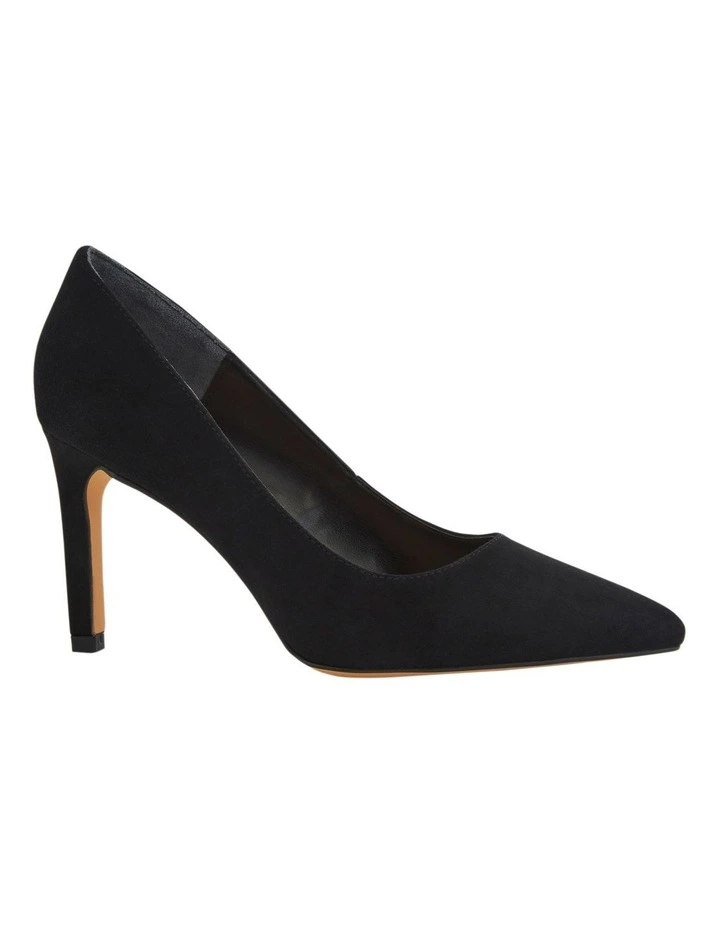 Octavia Black Suede Heeled Shoes image 2
