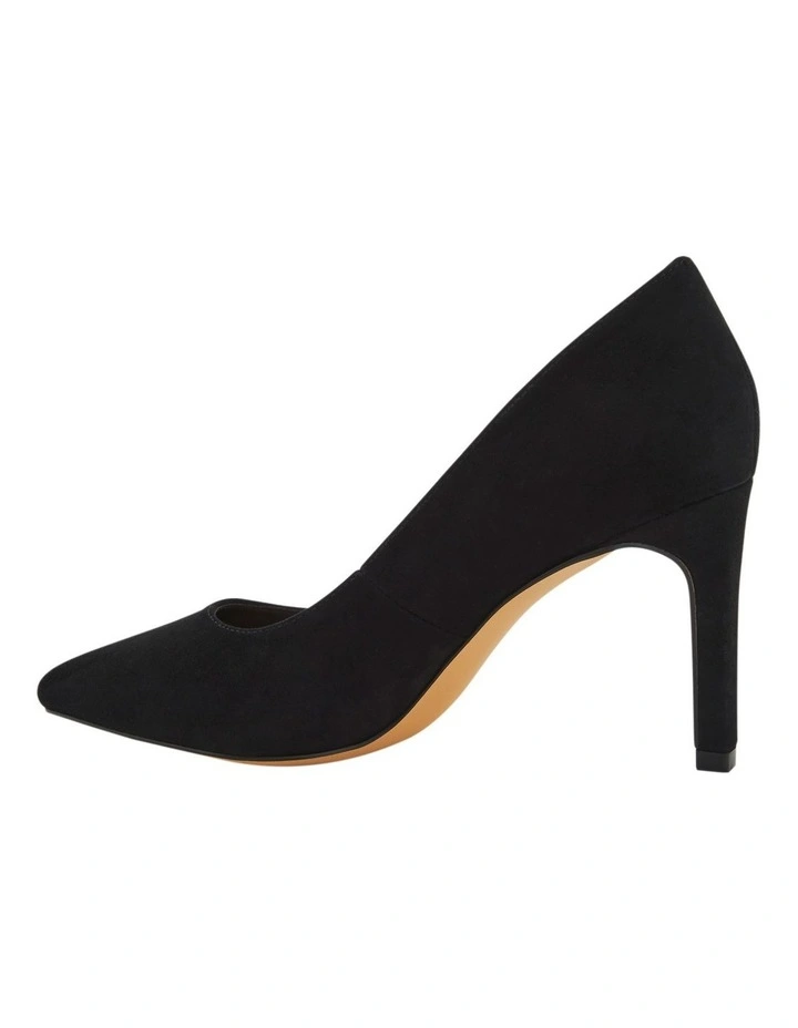 Octavia Black Suede Heeled Shoes image 3