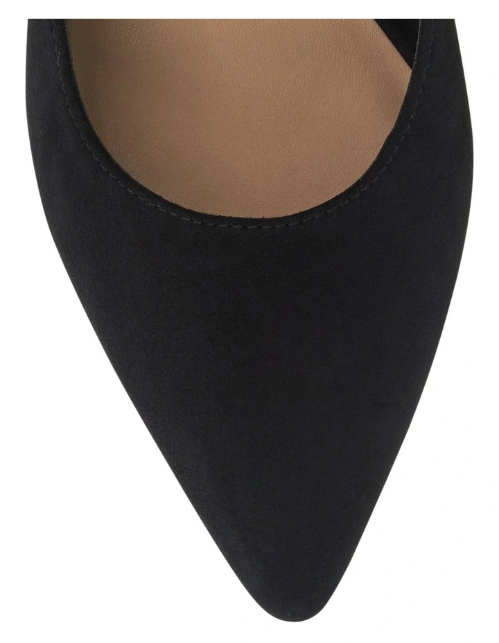 Octavia Black Suede Heeled Shoes image 4