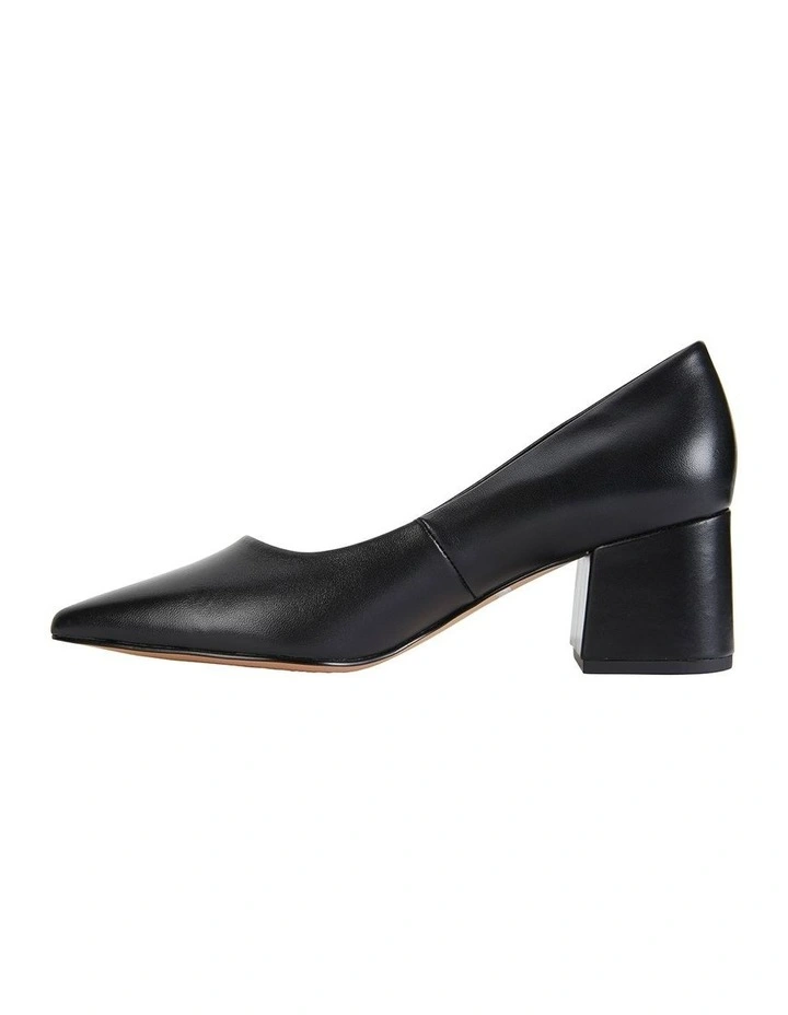 Idol Heeled Shoes in Black Leather image 3