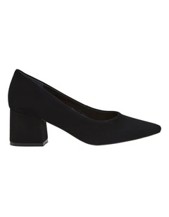 Idol Suede Heeled Shoes in Black