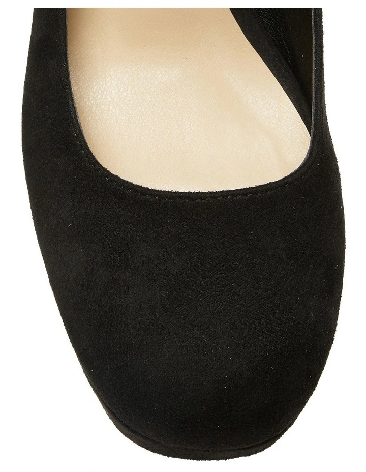 Tate Heeled Shoes in Black Micro Suede image 7