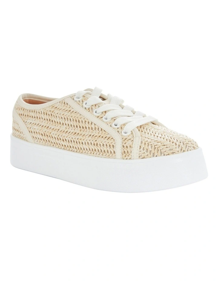 Frenzy Sneakers in White Raffia image 2