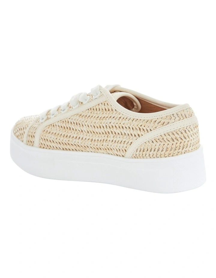 Frenzy Sneakers in White Raffia image 3
