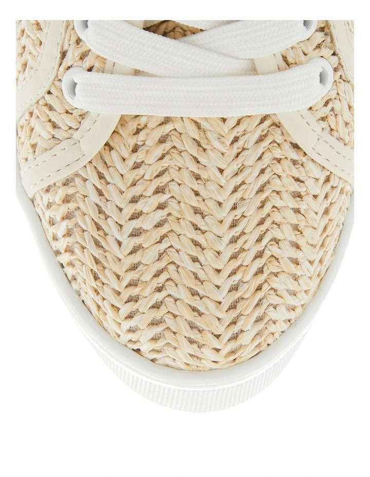 Frenzy Sneakers in White Raffia image 4