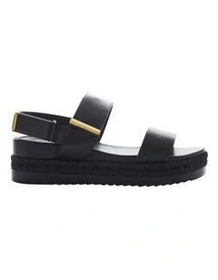 Warner Sandals in Black on Black