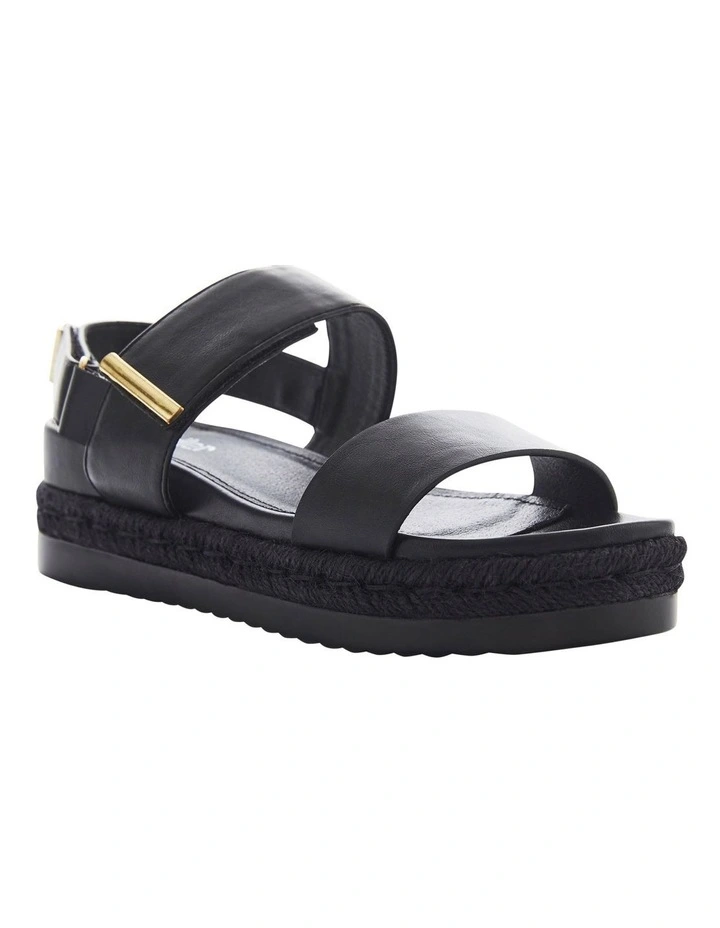 Warner Sandals in Black on Black image 2