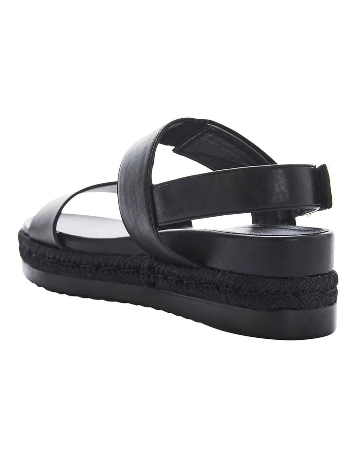 Warner Sandals in Black on Black image 3