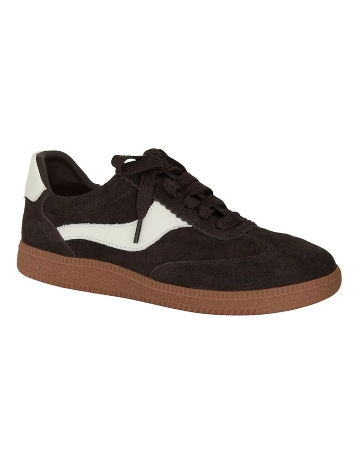 Etta Sneakers in Chocolate Suede / White image 2