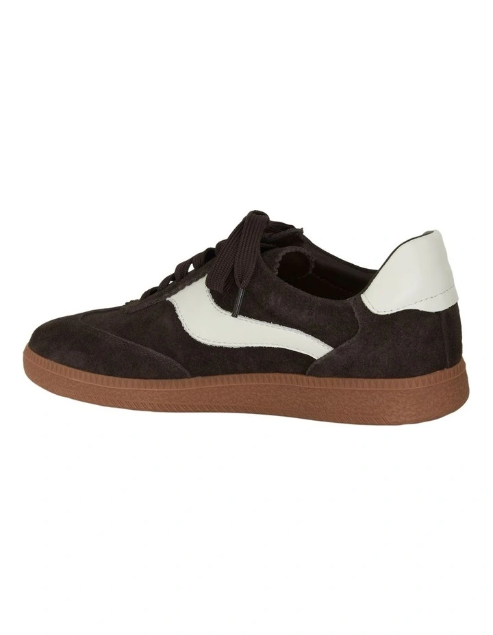 Etta Sneakers in Chocolate Suede / White image 3
