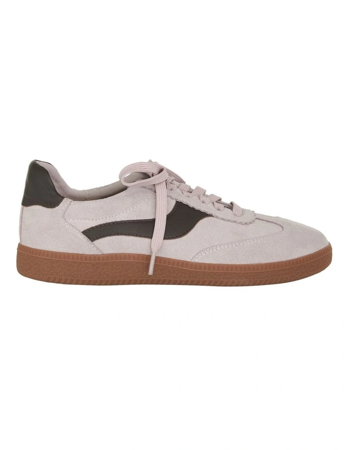 Etta Sneakers in Pink Suede / Chocolate image 1