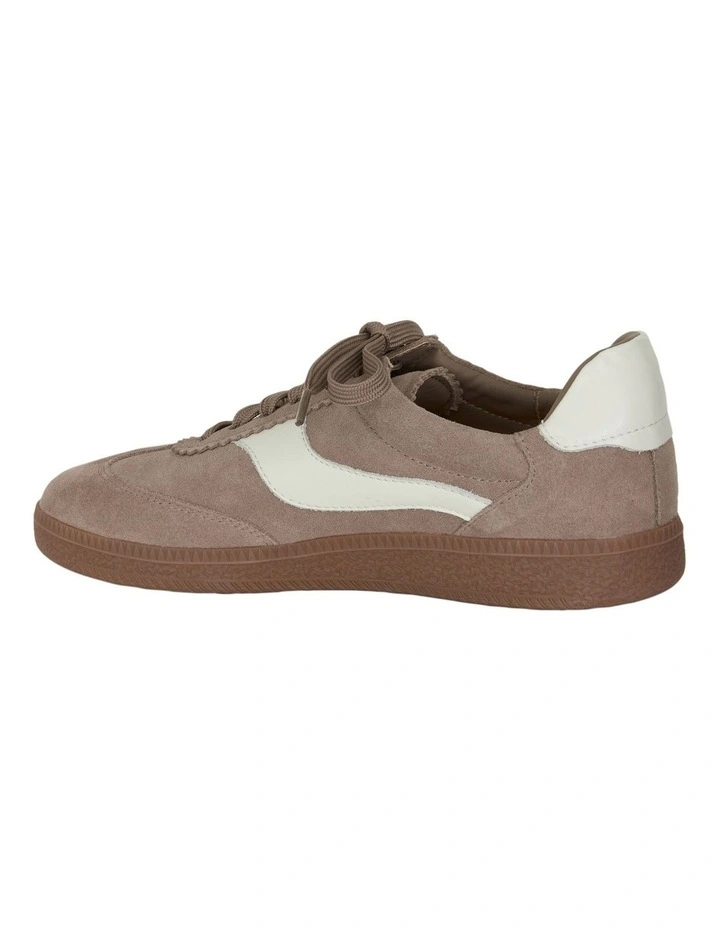 Etta Sneakers in Taupe Suede / White image 3