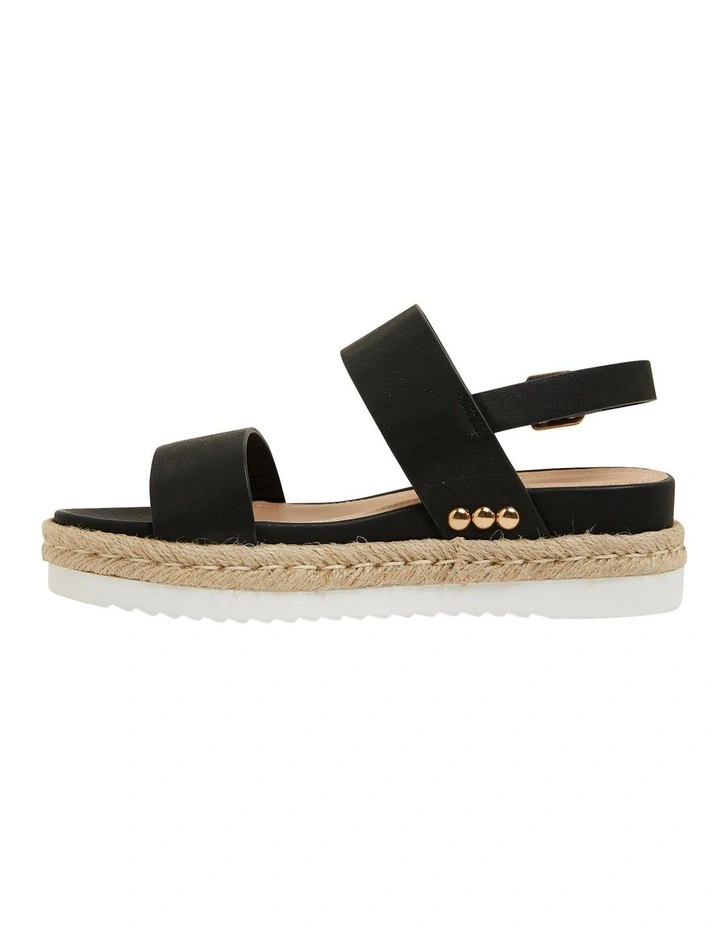 Wave Black Smooth Sandals image 3