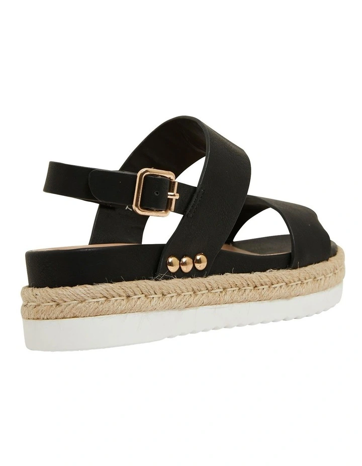 Wave Black Smooth Sandals image 4