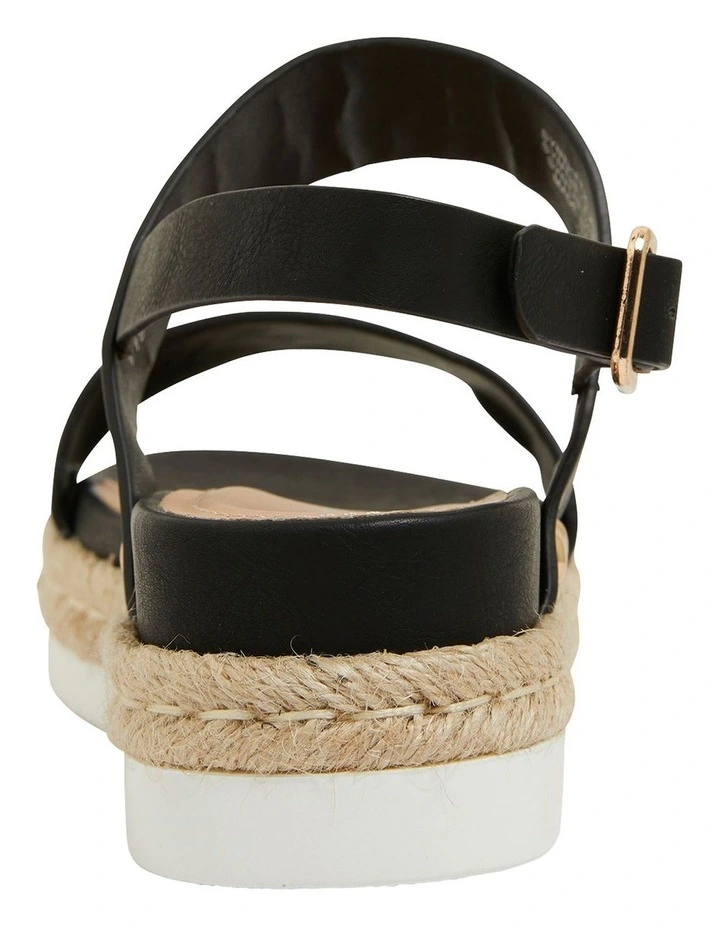 Wave Black Smooth Sandals image 5