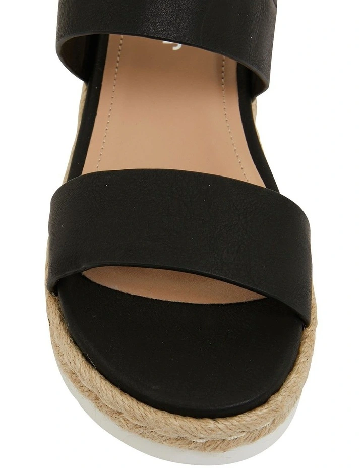 Wave Black Smooth Sandals image 6