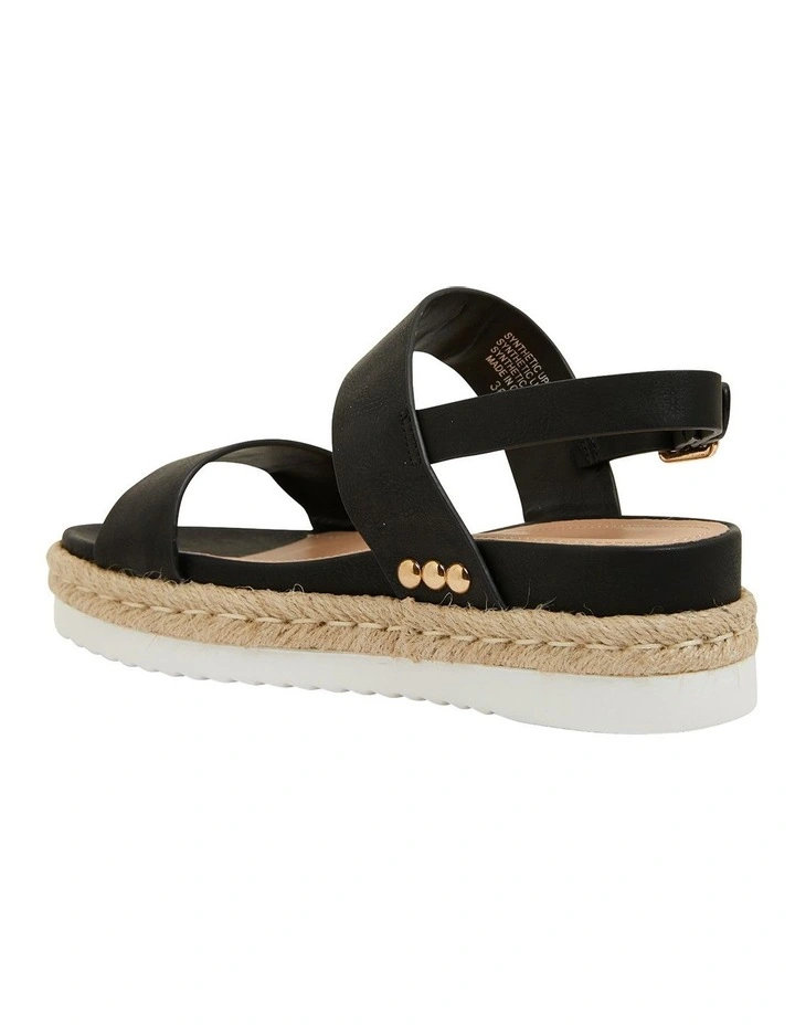Wave Black Smooth Sandals image 7