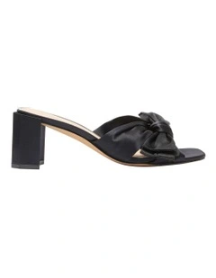 Aria Sandals in Black Satin